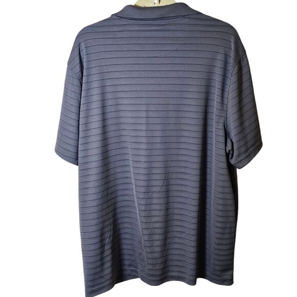 Club Room Golf Shirt Mens Size XXL Performance Polo Blue Stripe Short Sleeve - Picture 4 of 7